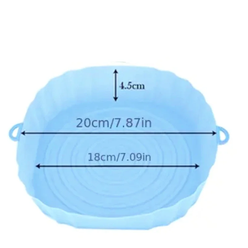 Air Fryer Pan Silicone Basket for Airfryer Oven Baking Silicone Tray Reusable Airfryer Pot Pan Liner Pizza Mold air fryer liners,air fryer accessories,air fryer baking tray,air fryer silicone tray,air fryer mold,air fryer basket