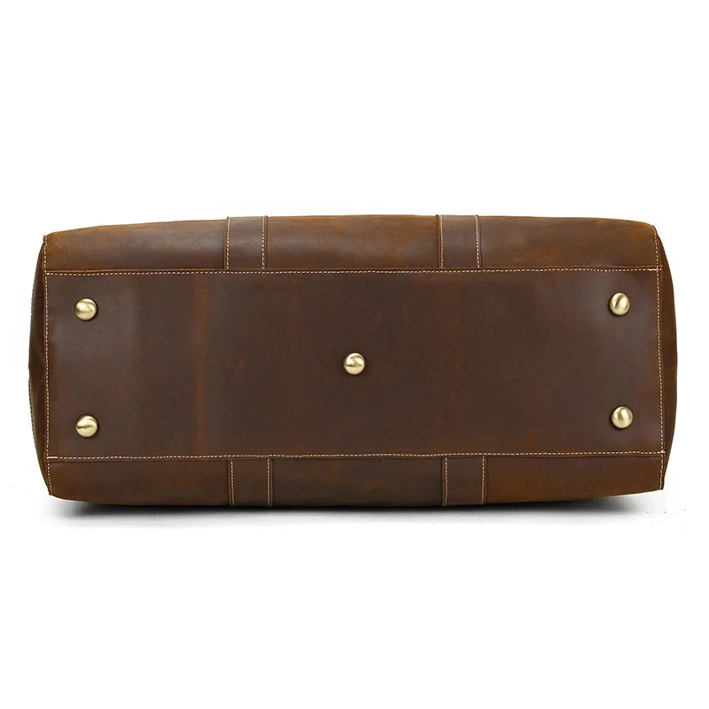 Brown Leather Duffle Bag For Men