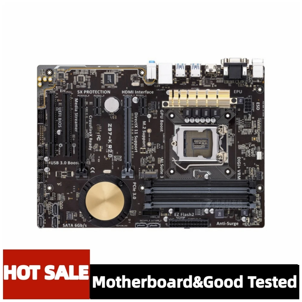 

Материнская плата для настольного компьютера, LGA 1150 DDR3 USB2.0 USB3.0 32 ГБ для процессоров I3 I5 I7 Z97
