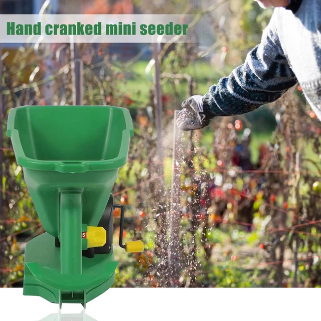 Grow Gardener Kézi Tartott Vetőmag -Szóró 1,5L 5 Sebességváltó Energiatakarékos Hordozható Diszeminátorok Kertek Pázsitjai Kis Gazdaságok Zöldségfélék