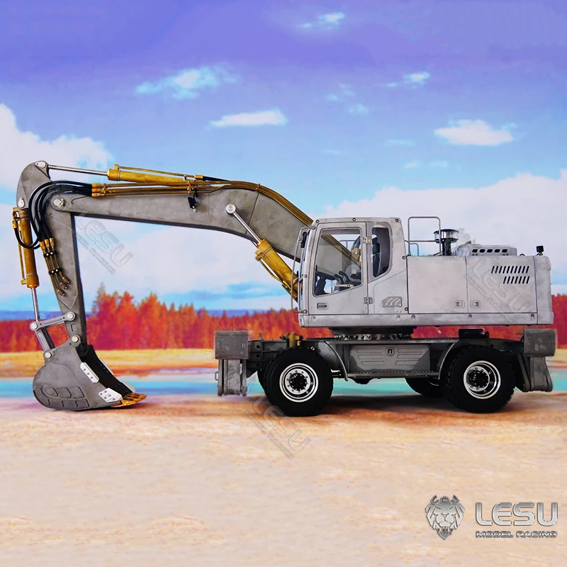 LESU Aoue Et30H 1/14 Hydraulic Wheeled RC Excavator KIT Metal Electric Remote Control Cars for Adults Pump Valve Light TH17216 2