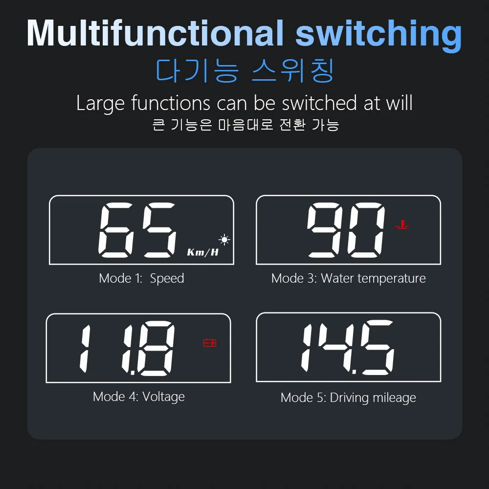 WiiYii C100 OBD2 GPS ڵ ӵ  ̷  º HUD   ÷ ǻ ڵ  ׼, HUD   ÷