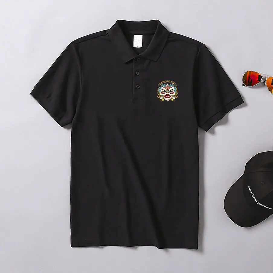 thumbnail image 1 of Camiseta de manga corta de verano, polo para hombre, camiseta con solapa, ropa holgada, versión coreana de la tendencia, marca Tide de moda que combina con todo, talla L, 1 of 5