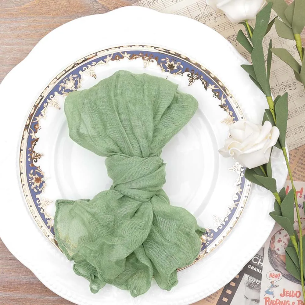 Cheesecloth Gauze Napkin Table Placemat Setting Dining Wedding Party Banquet Christmas Banquets Table Cake Decor 6pcs