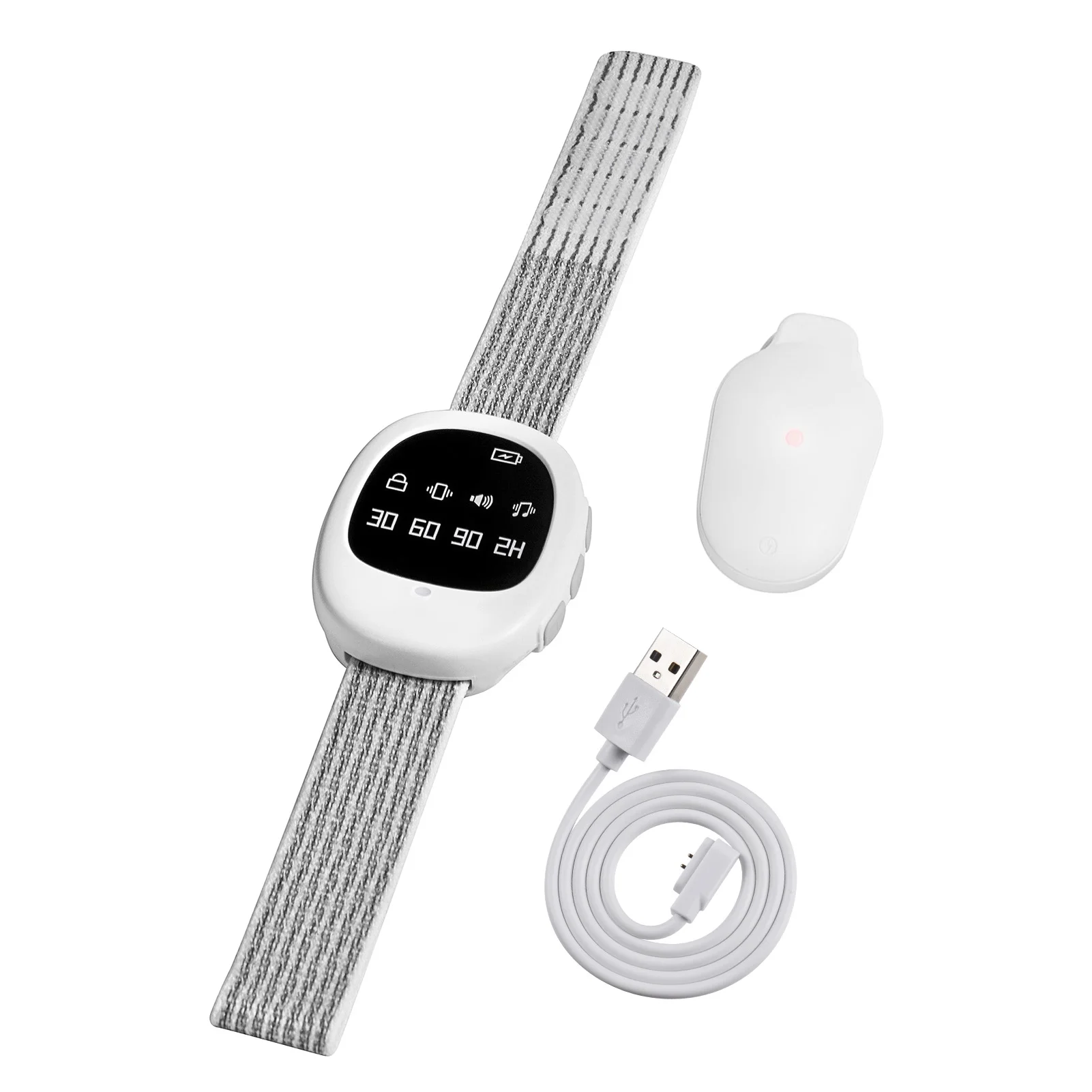 Wireless Bedwetting Alarm Potty Training Watch for Kids Elder Care 40M Effective Vibration/ Sound/ Vibration +Sound Reminding