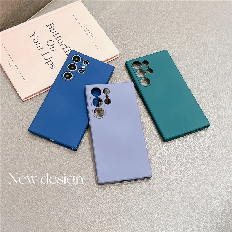 Premium Liquid Silicone Shockproof Phone Case with Soft Square Frame Design