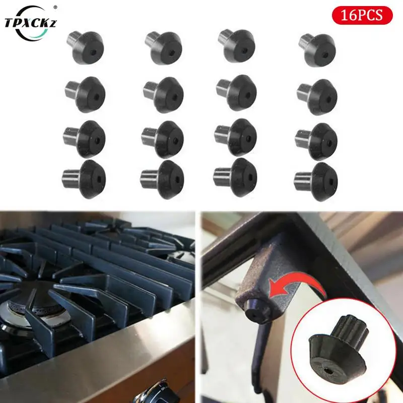 Gas Range Burner Grate Foot Compatible Burner Foot Rubber Feet For Gas Stove Replacement Accessories Parts 1set