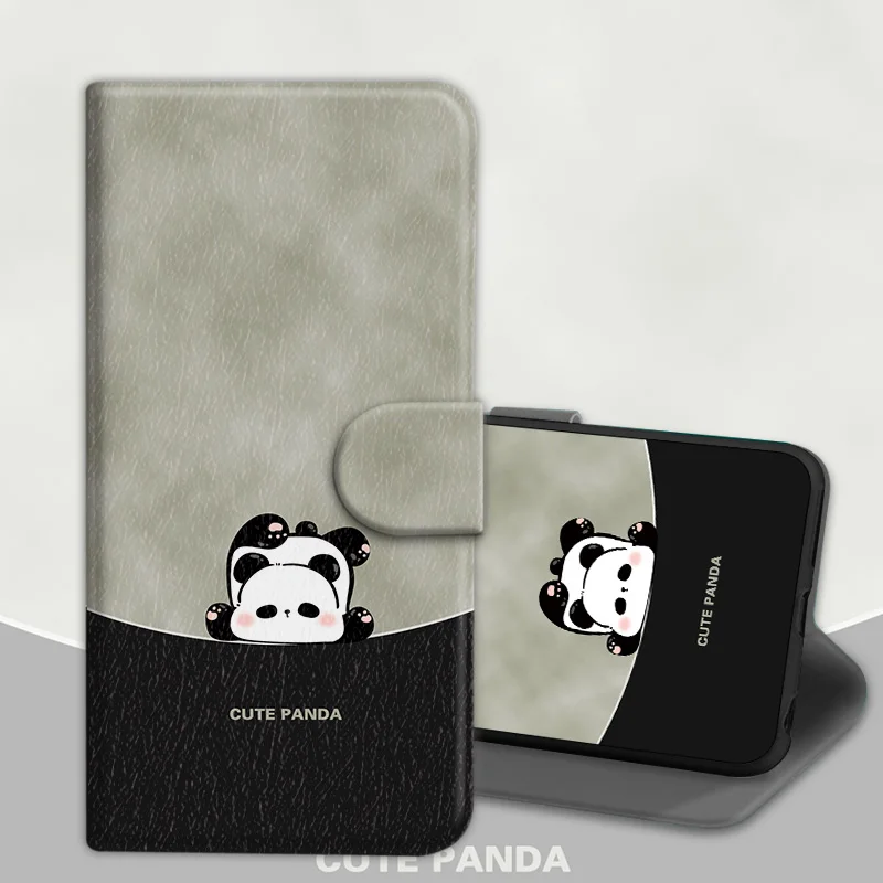 Premium PU Leather Flip Case with Magnetic Closure and Cat Design - Elegant Phone Case Cover