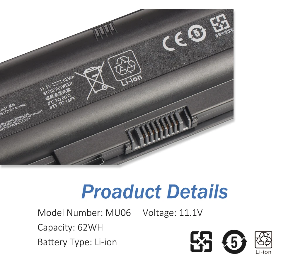 Bateria do Portátil Etesbay-mu06 62wh para Pavilhão hp g4 g6 g7 G32 G42 G62 G72 Cq56 Cq72 Dm4 Dm4t Hstnn-q60c Hstnn-db0y 593553001 - Imagem 5
