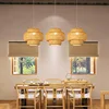 Bamboo Lantern pendent light Natural Rattan Wicker E27 Bulb Chandeliers pendent lamp Restaurant Home Decor AC85-260V 4