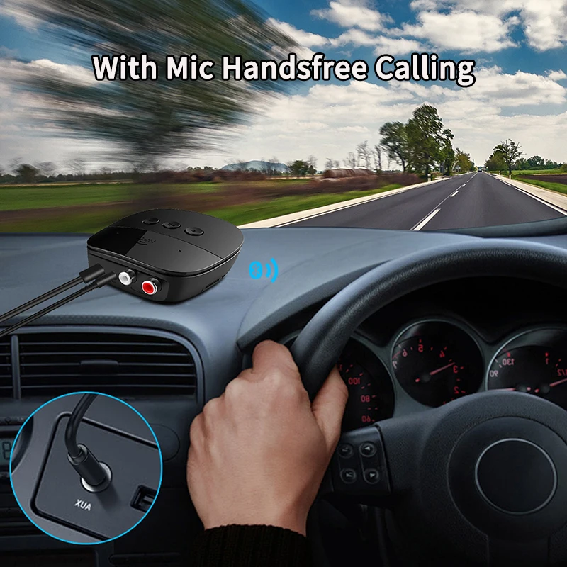 NFC Bluetooth 5.2 Audio Receiver 3.5mm AUX RCA USB U-Disk/TF HIFI Stereo Music Wireless Adapter Mic For Car Kit Speaker Amp Bluetooth Transceiver Adapter Bluetooth Aux Adaptor Bluetooth Audio Receiver Bluetooth Adapter Audio Adapter