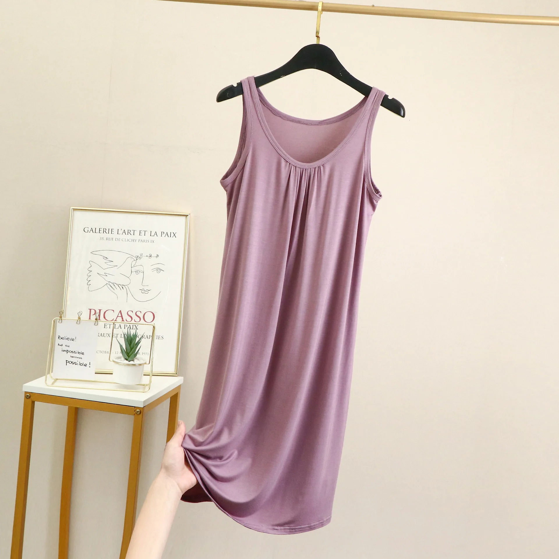 Plus Size Nightgowns Casual Women Sleepwear Sleeveless Vest Night Dress Nightie Summer Pajamas XL-6XL Modal Lingerie women nightgowns women nightdresses women pajamas sleeping dress women lingerie