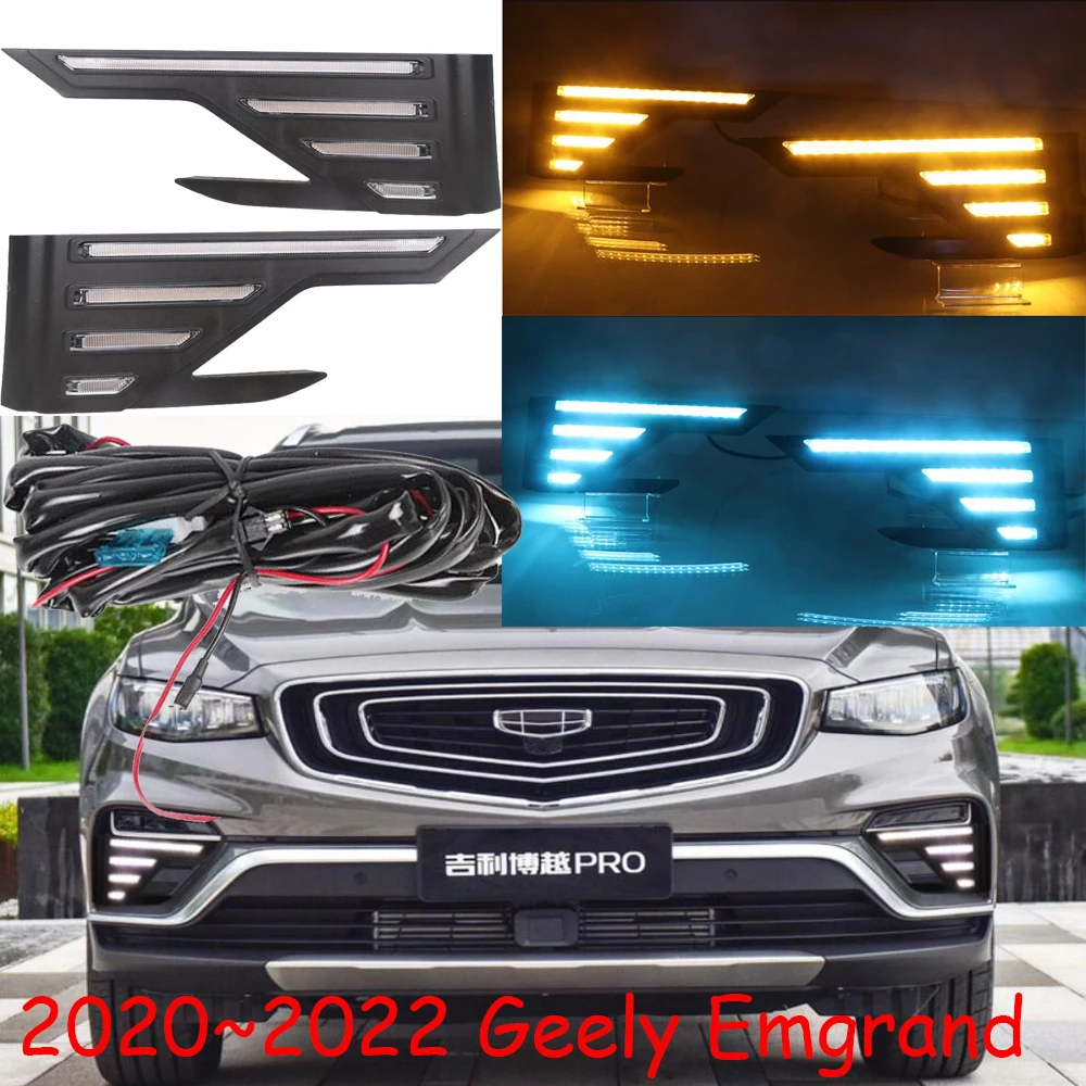 

Автомобильный бампер, головсветильник Geely Emgrand Pro, дневсветильник 2020 ~ 2022y DRL, автомобильные аксессуары, светодиодный ная фара Geely Emgrand Pro, противотуманные фары