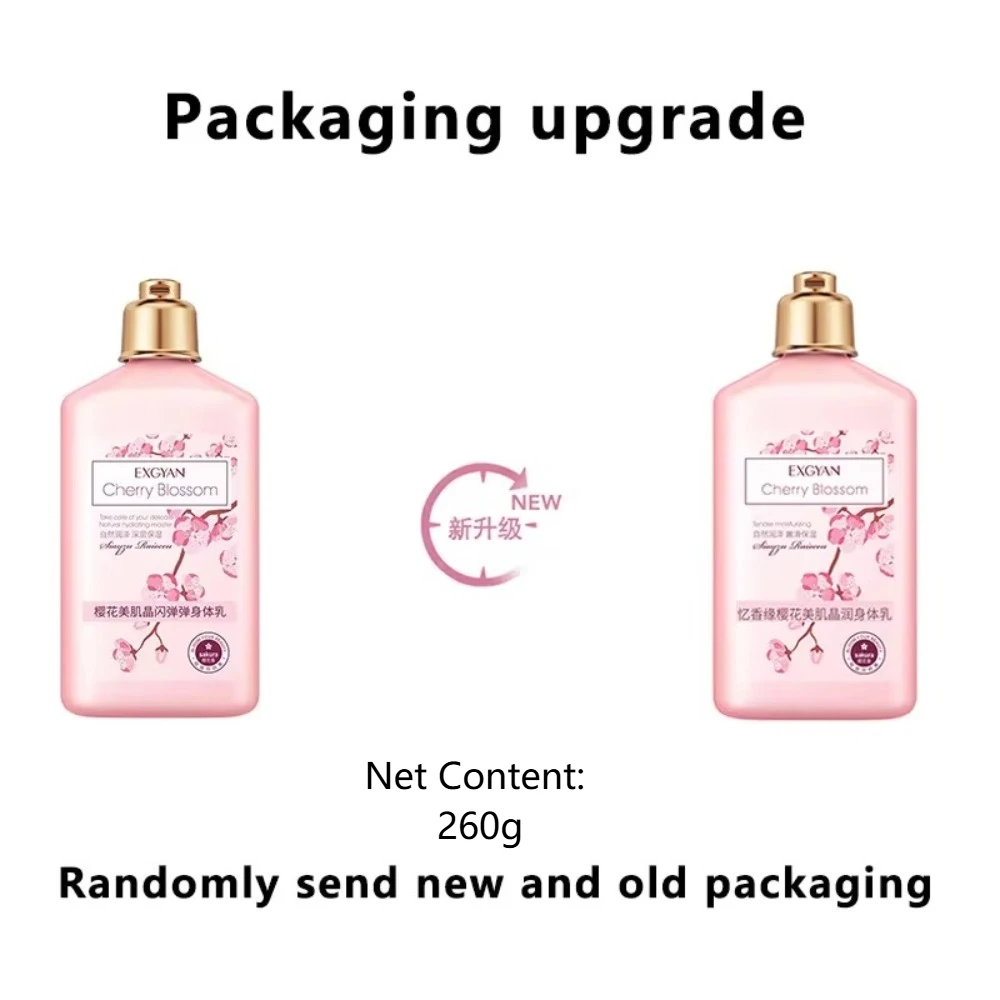260g Cherry Blossom Body Lotion Moisturizing Fast Absorption Hydrating Skin Repair Whitening Brightening Body Cream