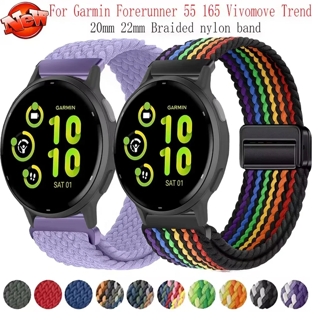 Nylon Braided Magnetic Strap - Comfortable & Breathable Band (20/22mm)