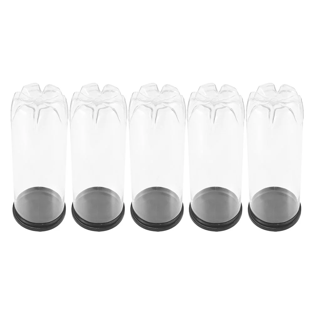 

5 Pcs Tennis Cylinder Balls Organizer Holder Bottle Portable Clear Container for Pvc Shape Bags