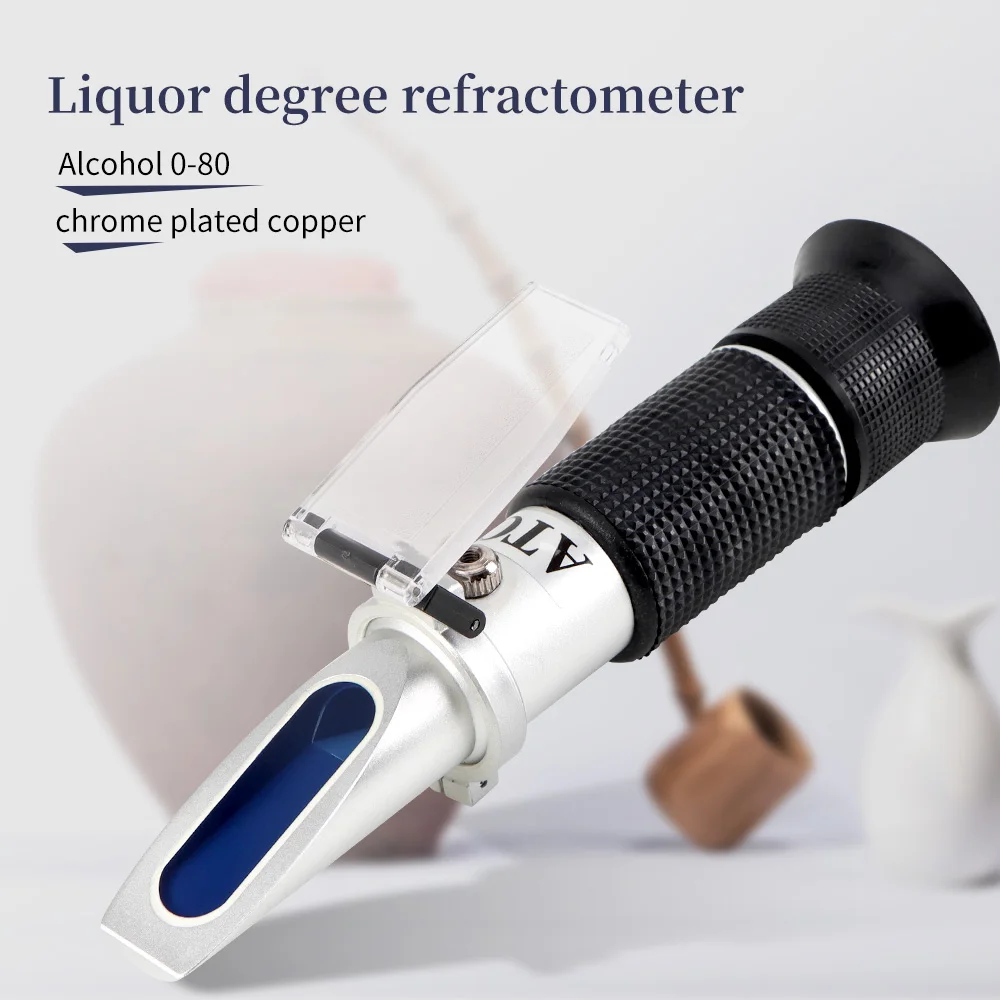 Handheld Alcohol Refractometer Liquor 0-80% Alcohol Content Tester Wine  Concentration Tester Portable Alcoholometer With Atc - Refractometers -  AliExpress