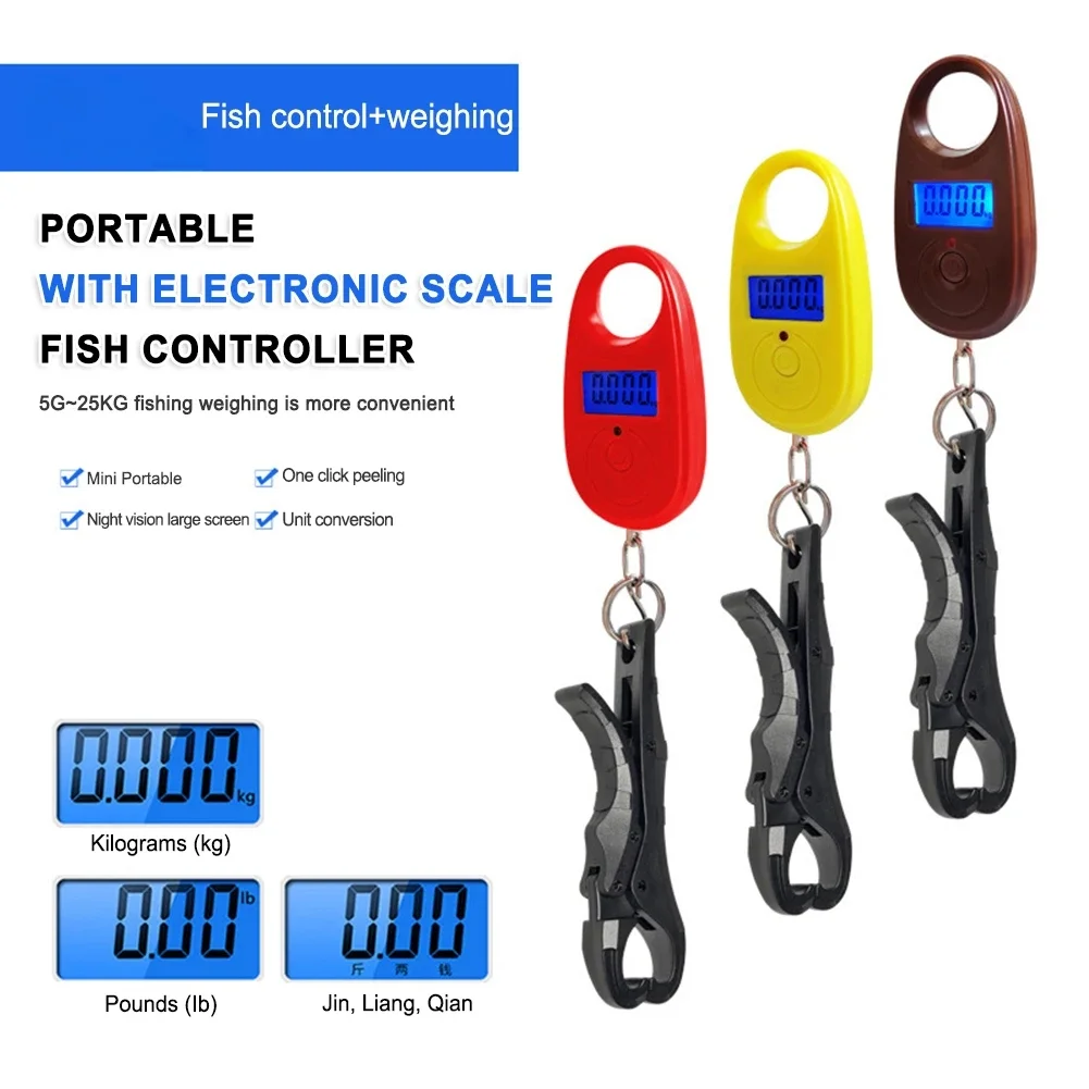 Balance suspendue portable 20kg 3 modes - Avec pinces à poissons pour pêche en extérieur
