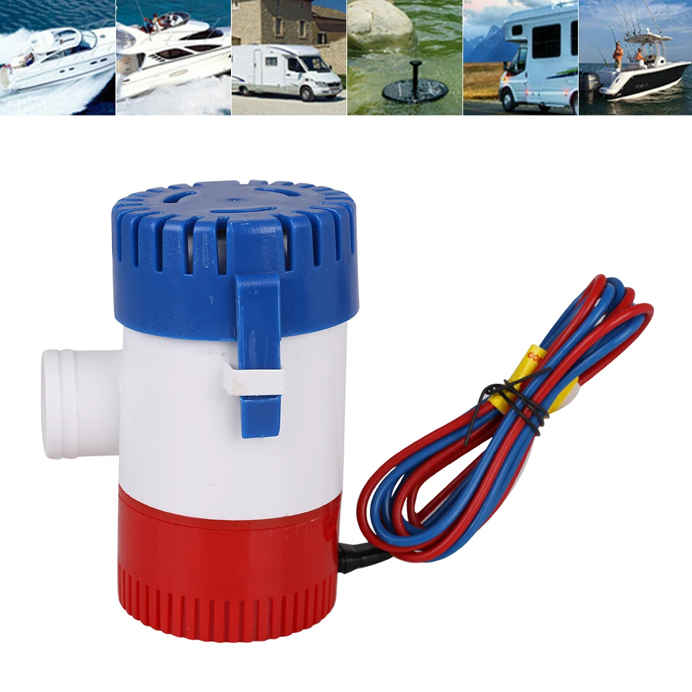 1100GPH 12V Automatic Boat Bilge Electric Marine Pump Boat Water Exhaust Pump Submersible Bilge Sump Wholesale Dropship