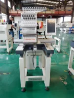 Single Head Commercial Embroidery Machine Customized Shirts Garments Caps Multifunctional With Wheels