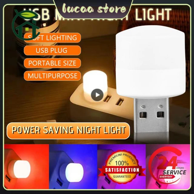 USB Night Light Mini LED Night Light USB Plug Lamp Power Bank Charging USB  Book Lights Small Round Eye Protection Reading Lamps - AliExpress