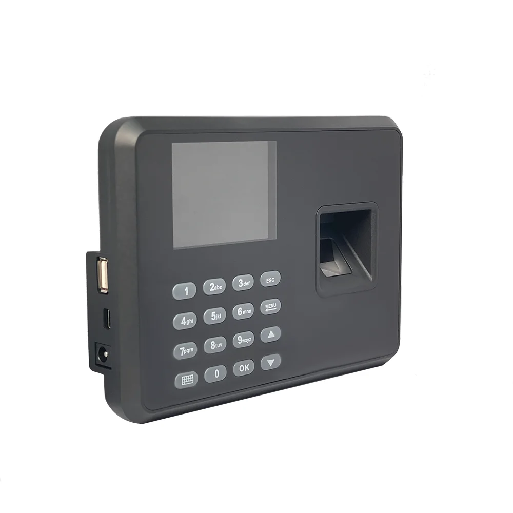 2.4" Muti-Language Fingerprint Attendance Biometric Machine System Employee Keypad Electric Time Clock Recorder USB Data Manage