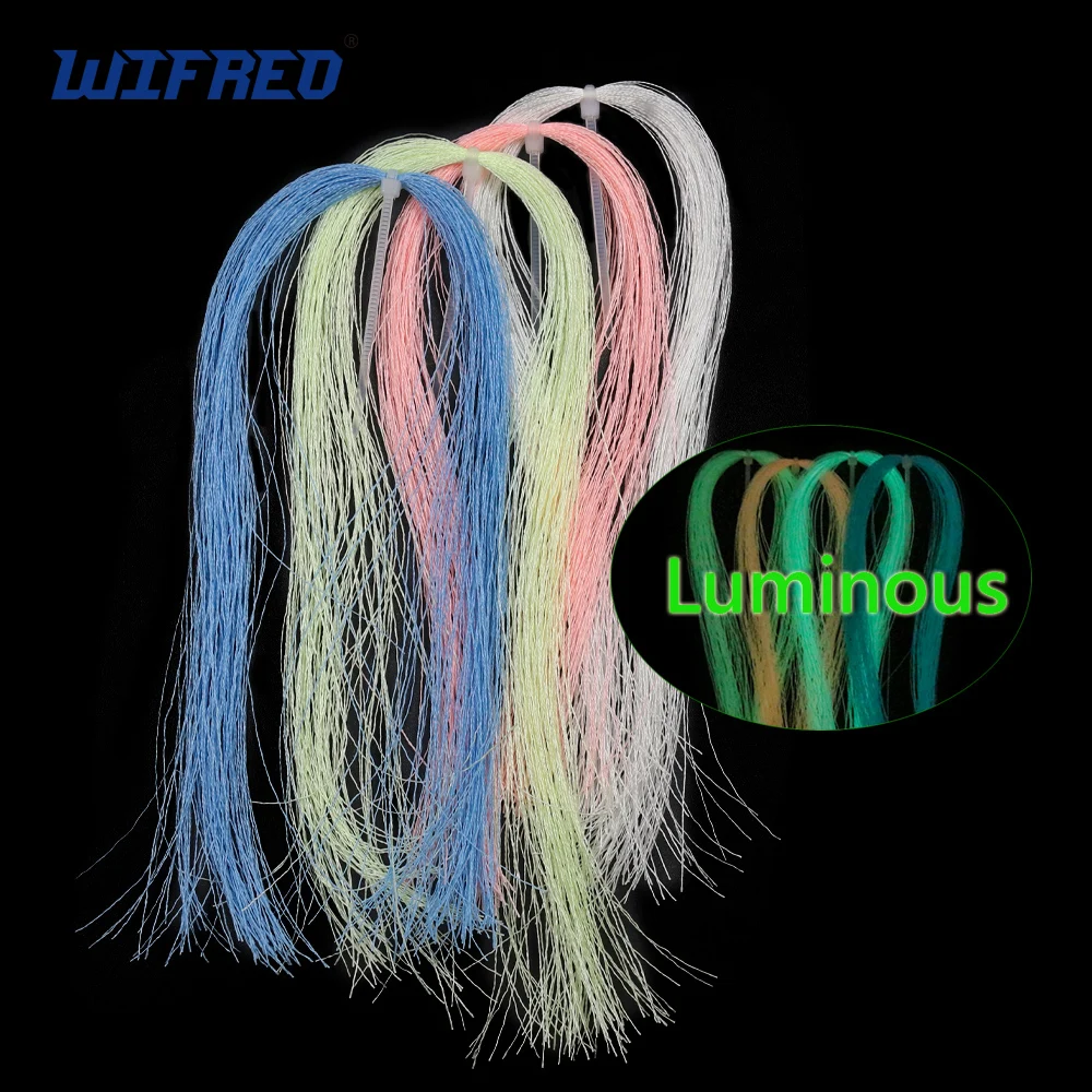 Wifreo 4 Confezioni Twisted Tinsel Assist Hook Sabiki Rig Glow Fiber Fly Leging Threads Per Streamer Mosche Pesca In Acqua Salata Trota Lure