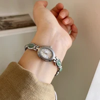High-end Luxury Watches for Woman Elegant Green Jewelry Jade Quartz Bracelet Wristwatch Gift for Women Lady Fashion Dress Watch - Image 6