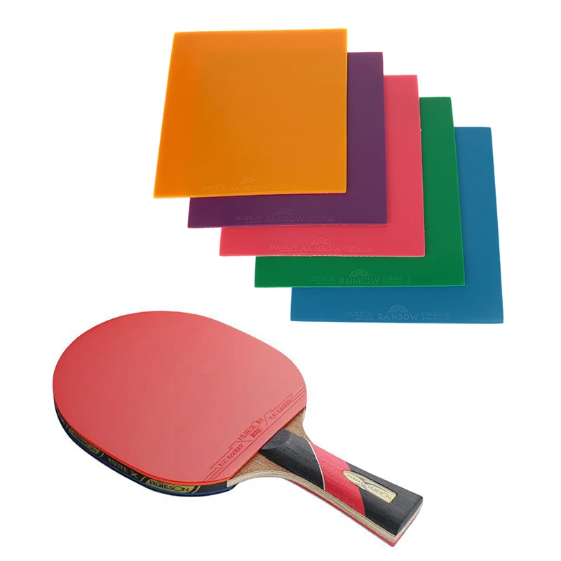 

1Pc 16.5*16.5cm Colorful Rainbow Table Tennis Rubber Sheet Ping Pong Rubber With 2.0mm High Density Sponge For Training