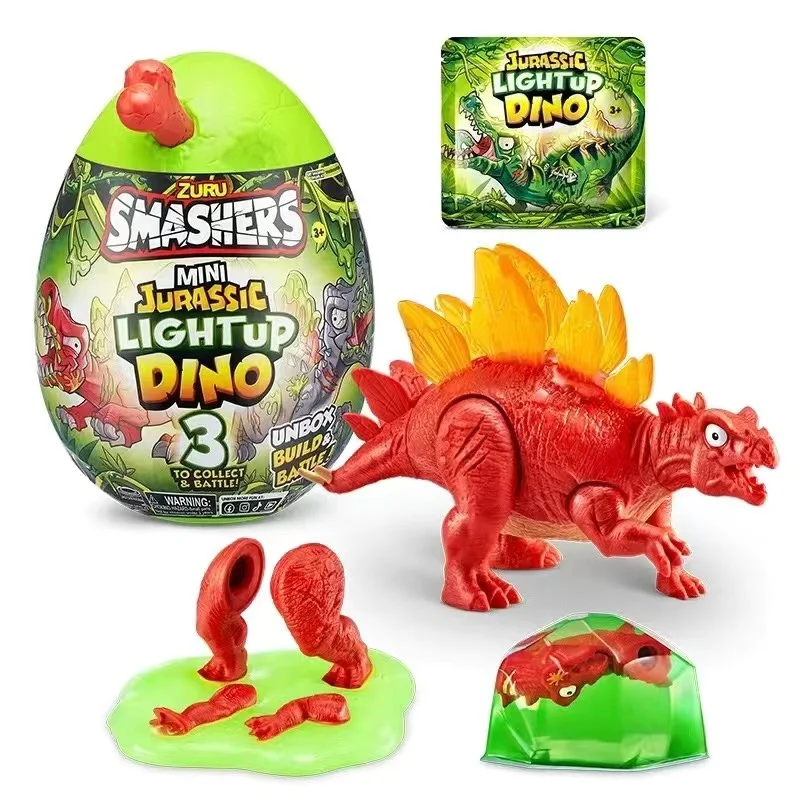 thumbnail image 1 of ZURU Smashers Mini Mega Jurassic Lightup Dino Surprise Egg T-Rex Spinosaurus Stegosaurus Dinosaur Model Boys Archaeology Toys, 1 of 5