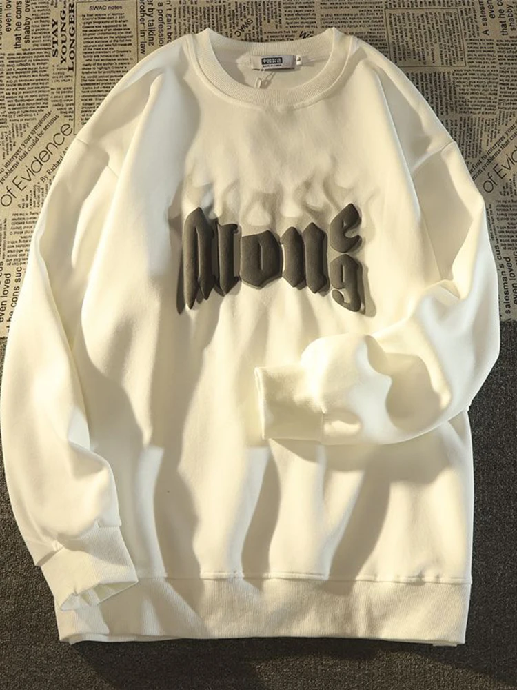 thumbnail image 1 of Sudadera con estampado de letras góticas Easy Come Easy Go para hombre, sudaderas con capucha estilo hip hop, ropa de calle informal Y2K, ropa de cuello redondo, 1 of 5