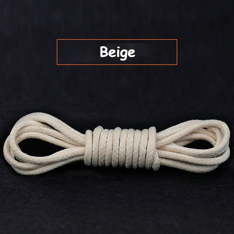 Elegant Round Waxed Shoelaces for Leather Boots and Shoes