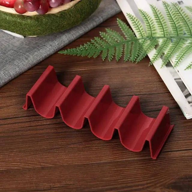 Description Picture 6 of itemWave Shape Taco Holders Mexican Food Tray Rack Pizza Hot Dog Tortilla Pancake Stand Holder Multifunction Kitchen Supplies