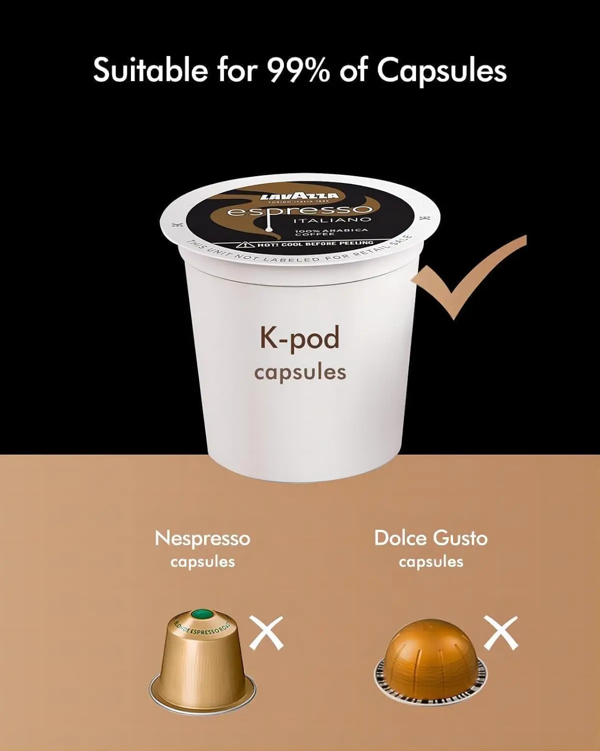 SIFENE Single Serve Coffee Machine, 3-in-1 Pod Coffee Maker for K-Pod Capsule, Ground Coffee, and Leaf Tea with 6-10 oz Cup Size 6