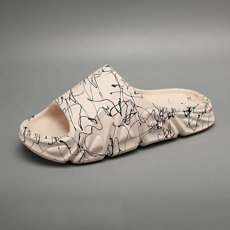 Slip-Hausschuhe für Herren, rutschfest, rutschfest, für den Sommer, bequem, mit dicker Sohle, für drinnen und draußen_voghion.com