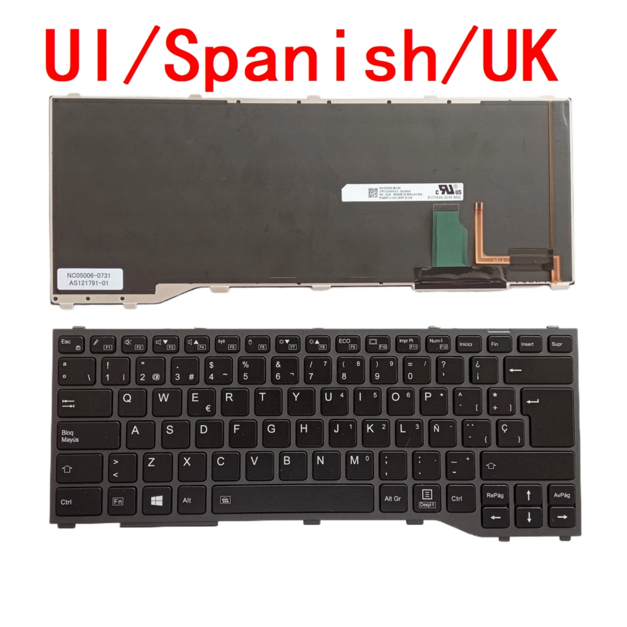 Teclado Retroiluminado para Laptop Espanhol Substituição do pc Nova Interface do Usuário Uso para ak Siemens Siemens Lifebook T937 T938 T939 Notebook pc
