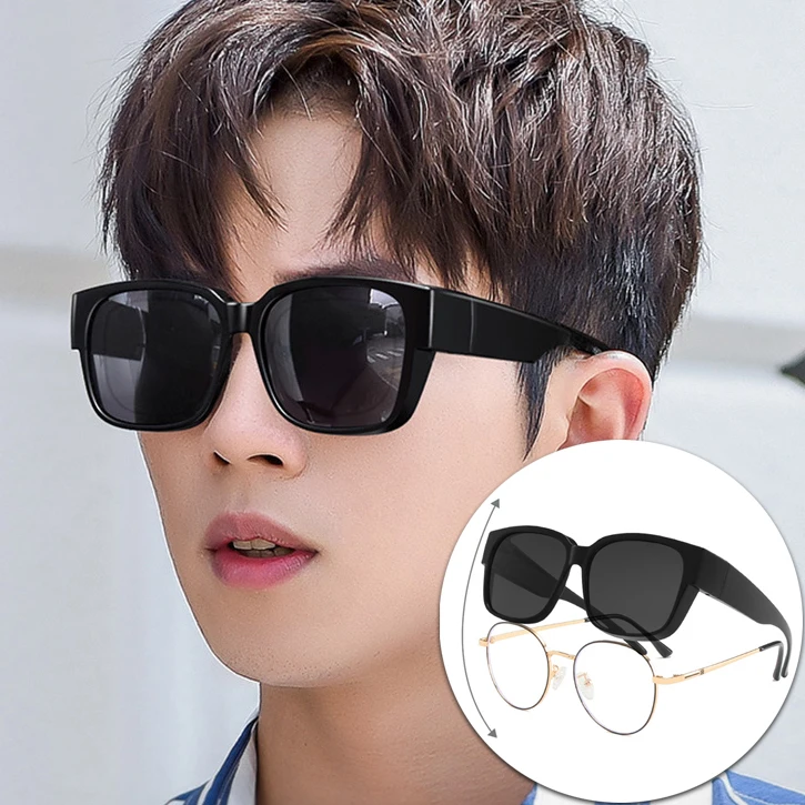 

Fit Over Polarized Sunglasses Men Women Square Driving Yellow Lens Sun Glasses Wear Over Myopia Prescription Glasses UV400 Gafas