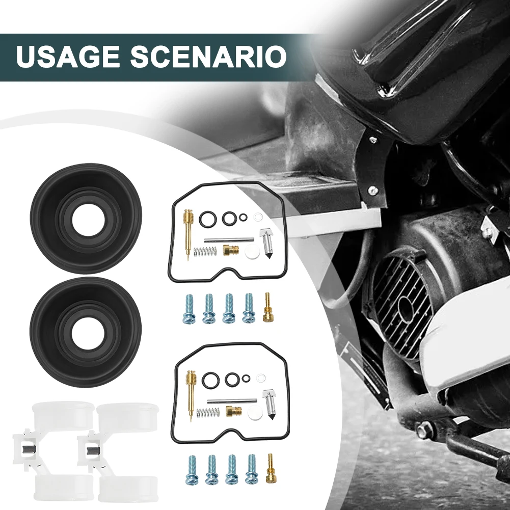 

2Set Car Carburetor Repair Kit Plunger Diaphragm Metal Rubber For KAWASAKI Vulcan 500 EN500 1991-1995 Engine Engine Parts