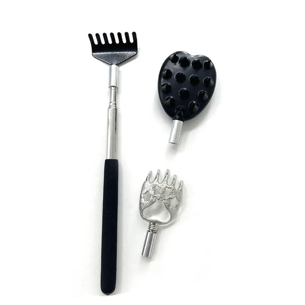 3'lü Set Taşınabilir ABS Sırt Kaşıyıcı Teleskopik Uzatılabilir Masaj Seti Kaşıma 3'ü 1 Arada Teleskopik Kaşıntı Masajı