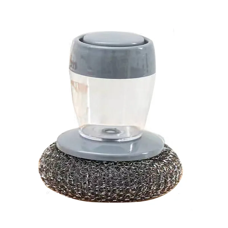 

Kitchen Soap Dispensing Palm Brush Easy Use Scrubber Wash Clean Tool Holder Soap Dispenser Brush Kitchen Cleaning Tool