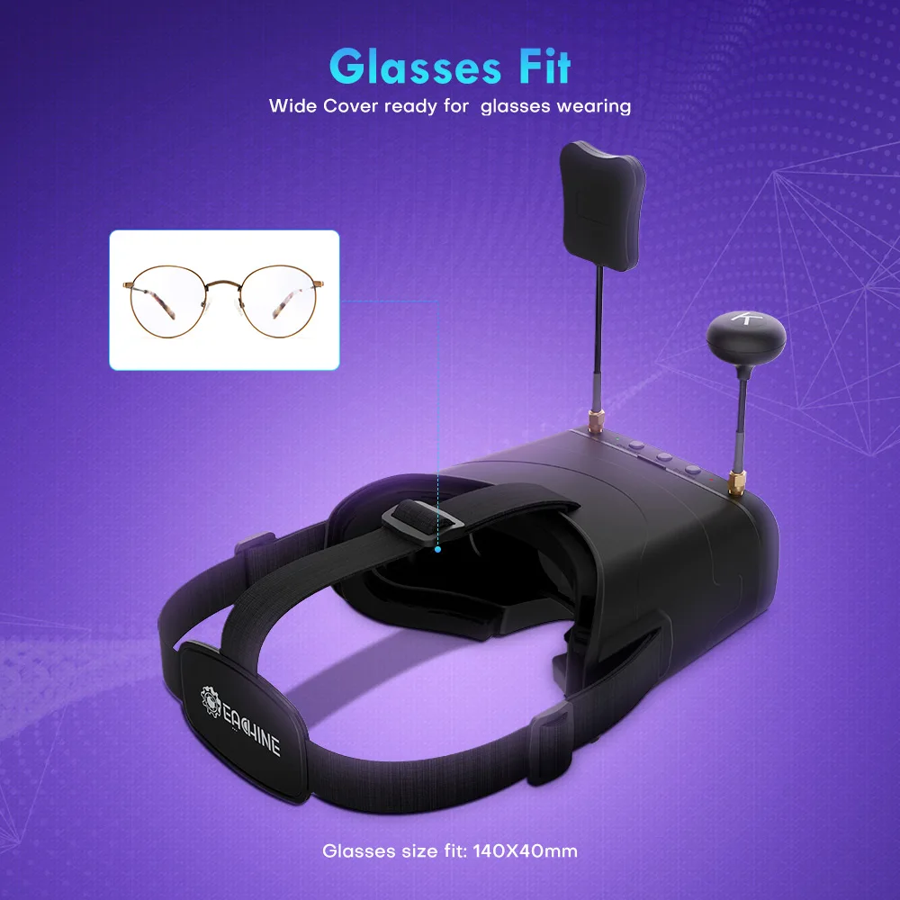 Drone FPV avec DVR HD 720p, Écran 3" et 40 Canaux - Lunettes FPV