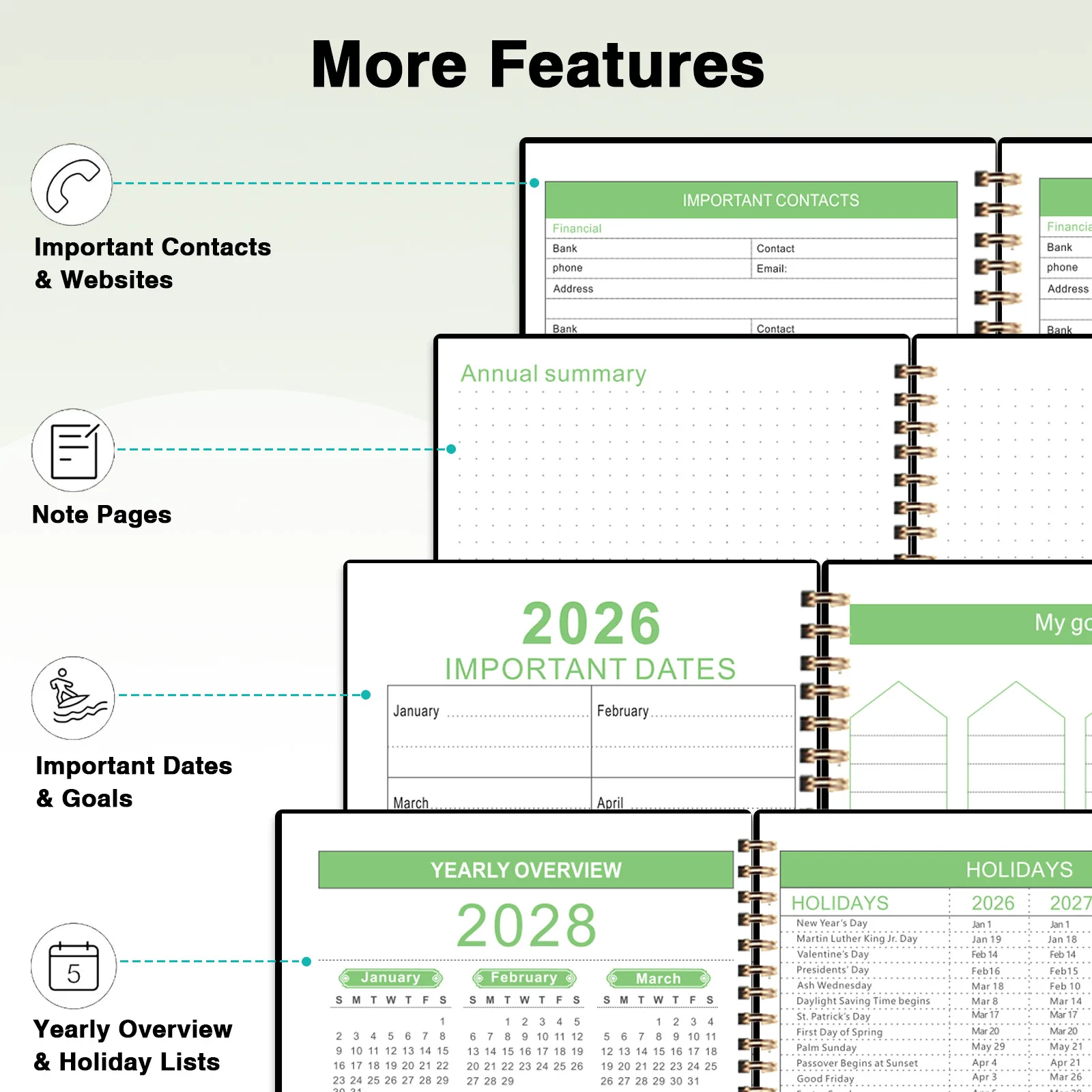Enhanced A5 Monthly Planner & Calendar Book - 3-Year Edition