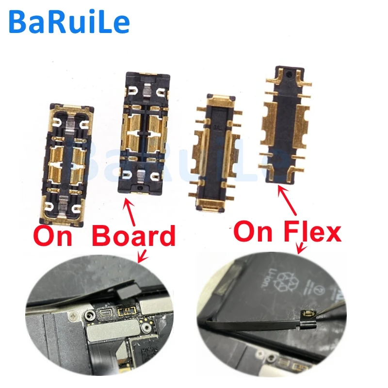 BaRuiLe 20pcs 배터리 FPC 커넥터 iphone 8 Plus X 11 Pro Max 12 13 14 15 16 온보드/플렉스 클립 플러그 플렉스 케이블 부품