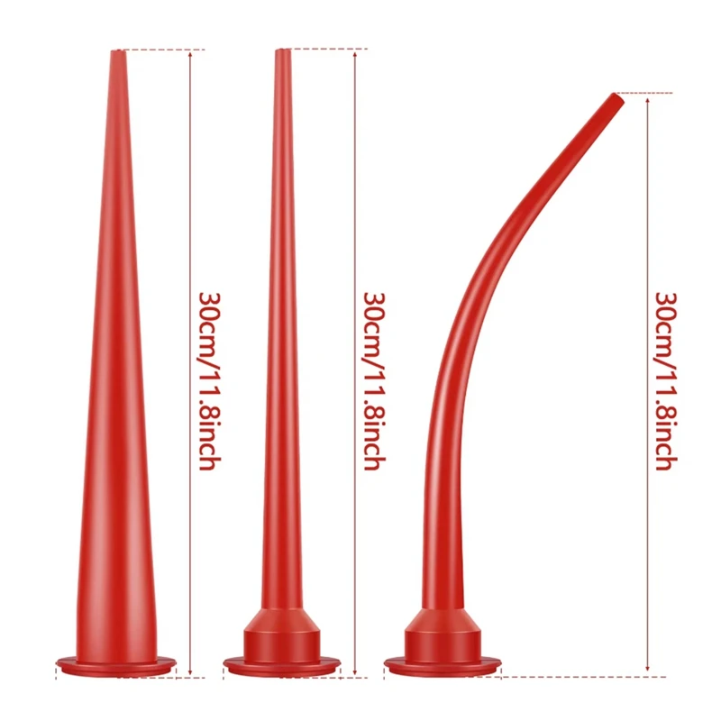 Caulking Nozzle Plastic Caulk Nozzle Applicator Caulking Extension Tool Curved Caulking Nozzle Long Caulking Nozzle 9Pcs 6