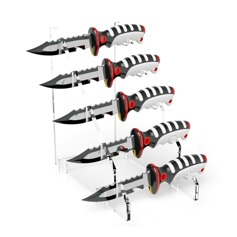 Transparent Acrylic for Butterfly knife Display Stand Pocket Knives Holder For Knife  Tool Holders Display Knife  87HA 2