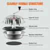 VEVOR Leaf Bowl Trimmer,19'' Trimmer Bowl,Manual Bud Trimmer w/Stainless-Steel Blades for Twisted Spin Cut,Clear Visibility Dome 3