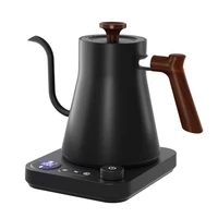 110V/220V Gooseneck Electric Kettle Smart Temperature Control Pot 1200W Rapid Heating Kettle 304 Stainless Steel Liner Pot 900ml 1