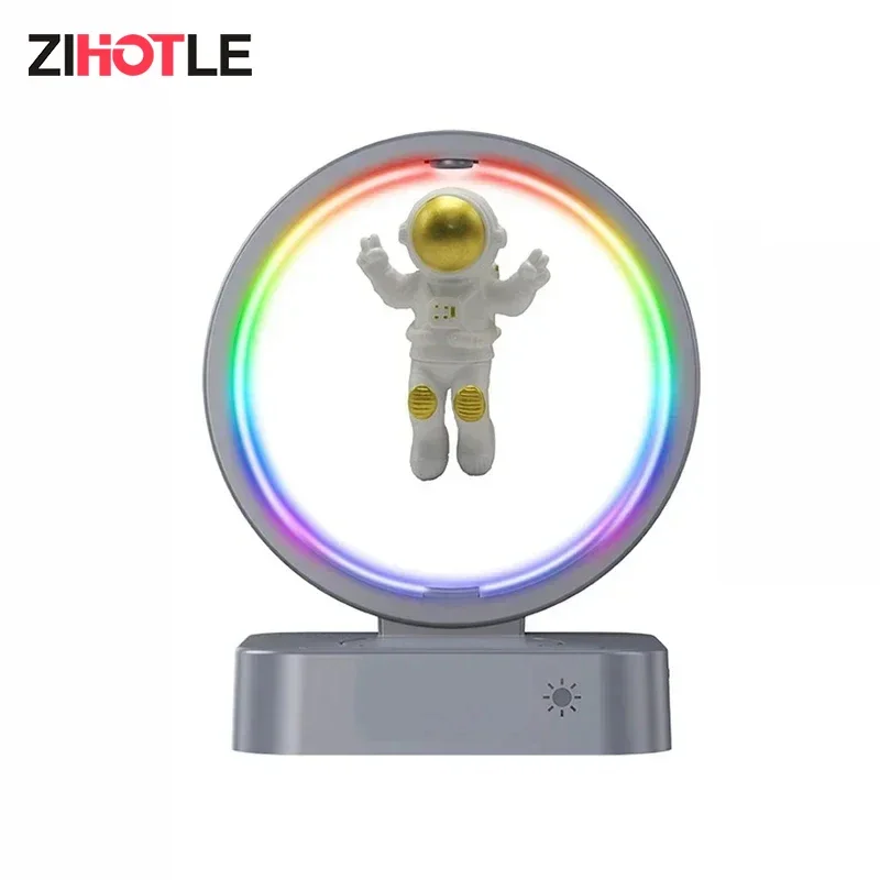 ZIHOTLE Magnetic Levitating Bluetooth Speaker Floating Astronaut Speakers Sound Box with LED Light Show Wireless Charger