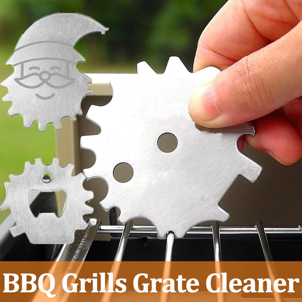 Portable Metal BBQ Grills Grate Cleaner Cleaning Barbecue Scraper Scrubber Tool Grill Cleaning Barbecue Grill Scraper