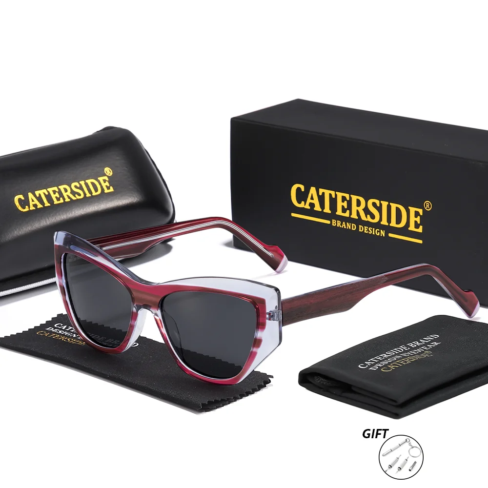 CATERSIDE Frauen Vintage Cat Eye Polarisierte Sonnenschirm Lesebrille Männer Outdoor Myopie Hyperopie Brillen UV400 – Detail 11